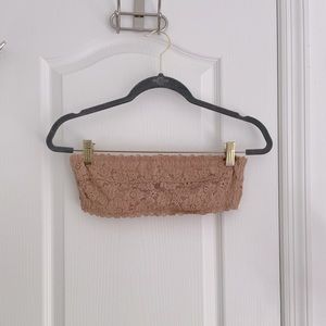 Aerie Nude Lace Bandeau (36B)